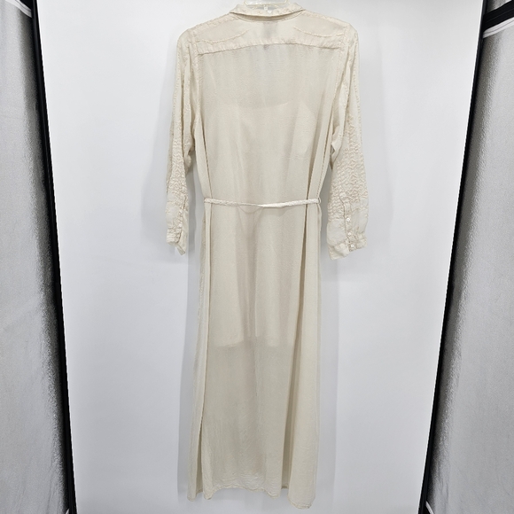 Johnny Was Billie Embroidered Ivory Guaze Maxi Dress Women's Size Xl - Picture 4 of 13